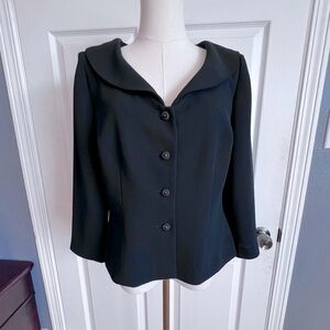 Maggy London Vintage Blazer Jacket Removable White Collar/Lapel Women’s 8, EUC